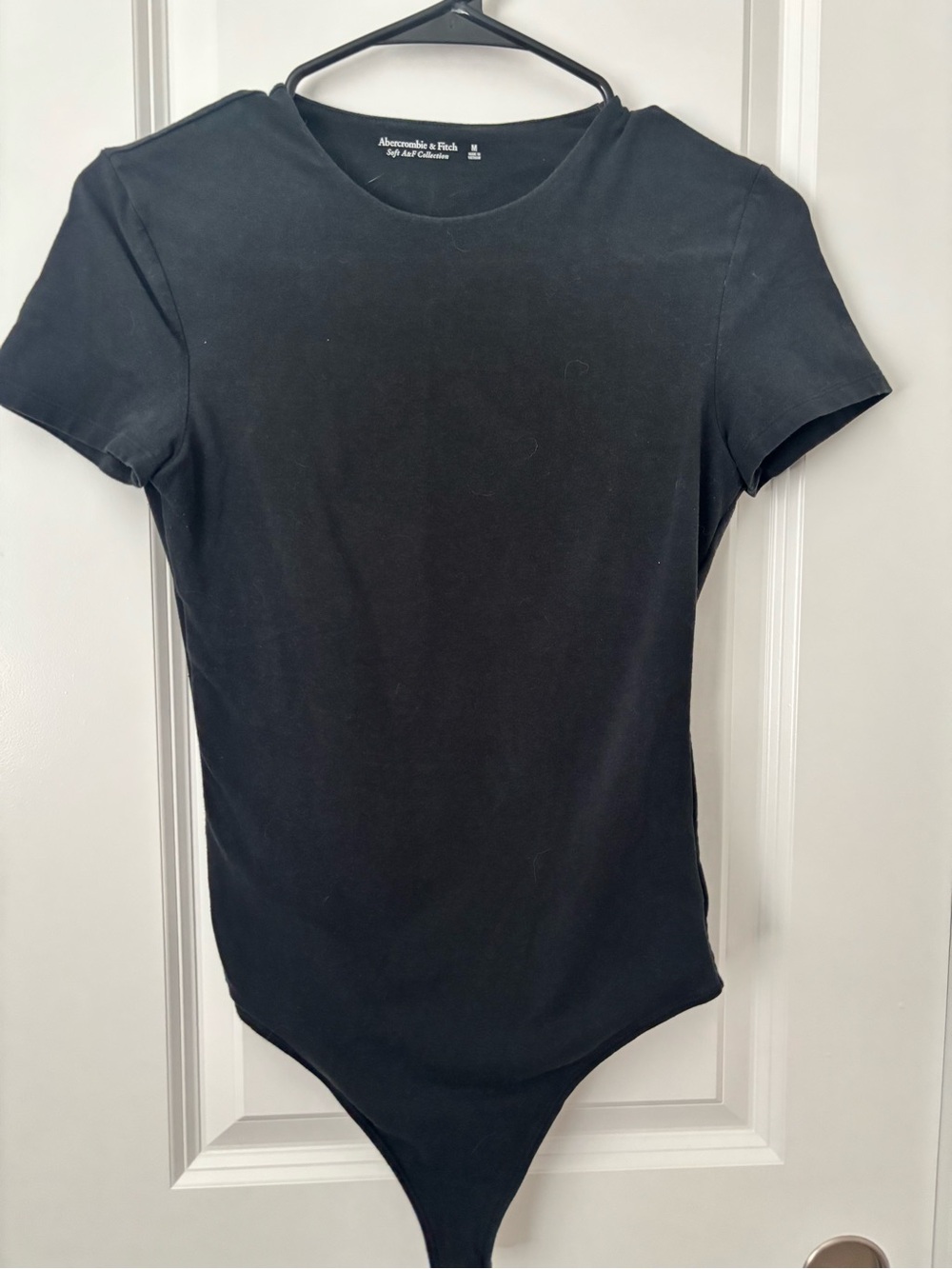 Abercrombie & Fitch Black Short Sleeve Scoop Neck Bodysuit